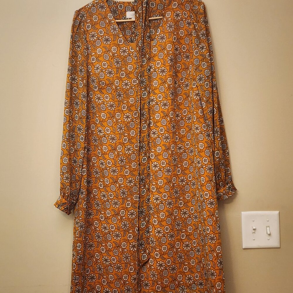 Golden Orange Dress from The Loft